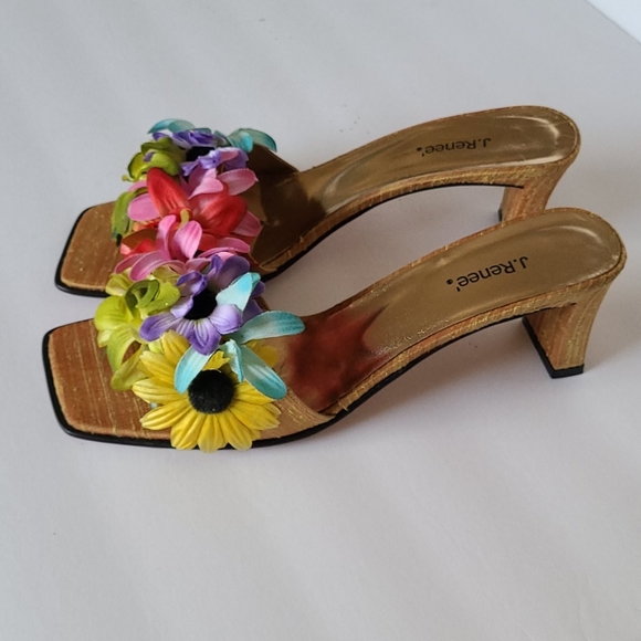 J. Renee Silk, Floral Adorned Slides - Picture 2 of 5